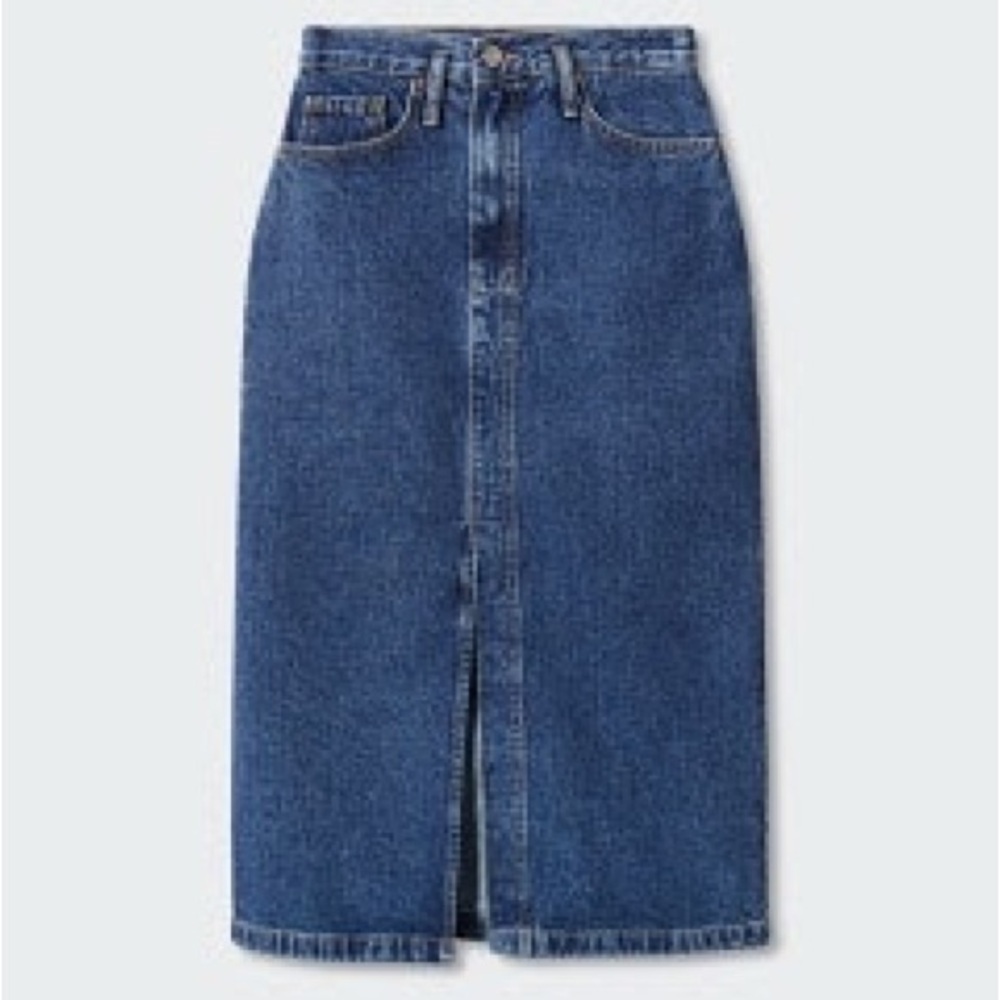 Mango Denim Midi Skirt